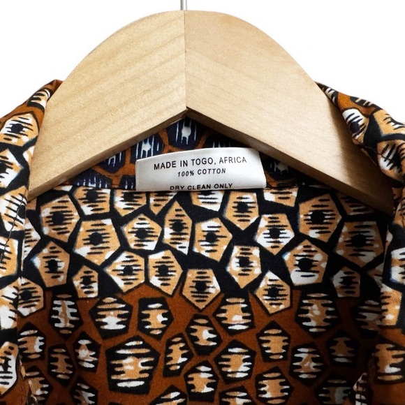 Francis + Benedict Printed Belted Button Down Shirt Dress L/XL - Picture 6 of 6